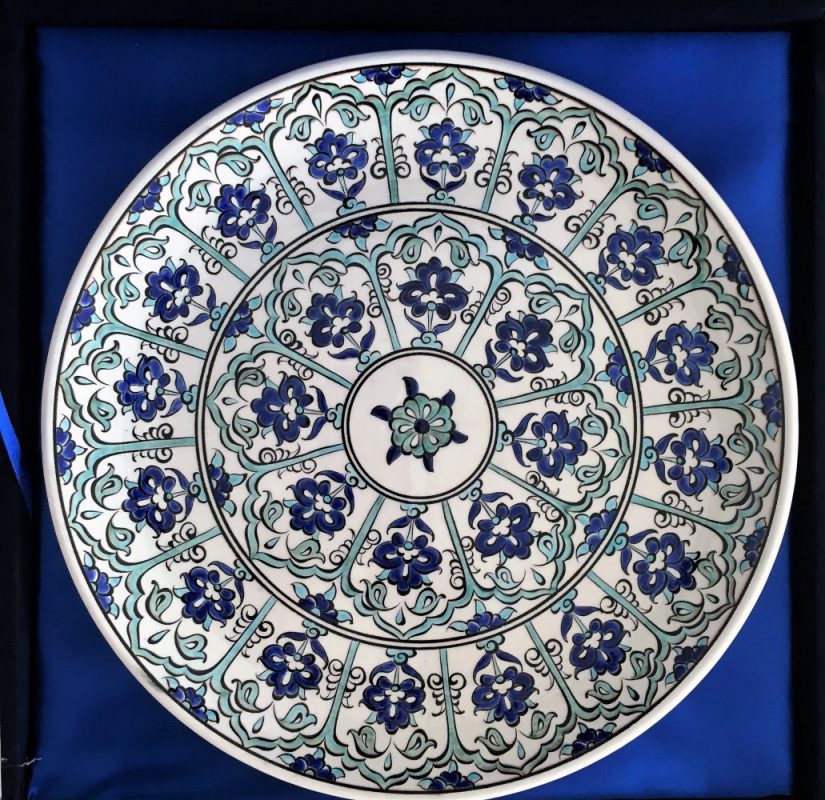 babanakkas-iznik-cini-tabak-30cm Babanakkaş Desenli İznik Çini Tabak