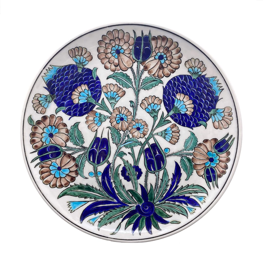 iznik-sam-isi-duvar-süsü-tabak-1 İznik Şam İşi Duvar Süsü Tabak