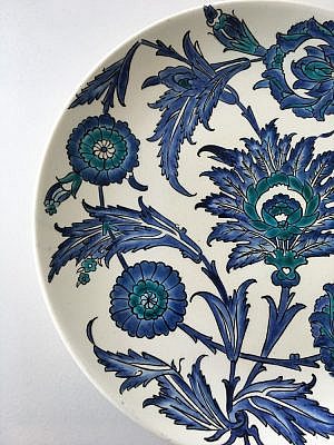 Geleneksel Hatayi Desenli İznik Çini Tabak