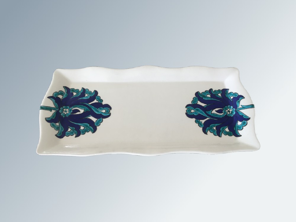 hatayi-desenli-iznik-cini-tepsi-1 Hatayi Desenli İznik Çini Tepsi