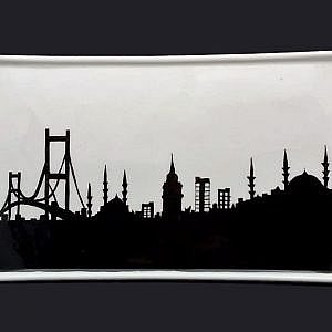 İstanbul Temalı Çini Sunumluk Çay Takımı