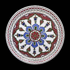 Geleneksel Baba Nakkaş Motifli Çini Tabak