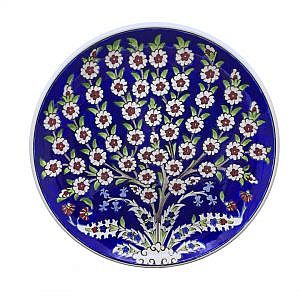 Hayat Ağacı Desenli Çini Tabak
