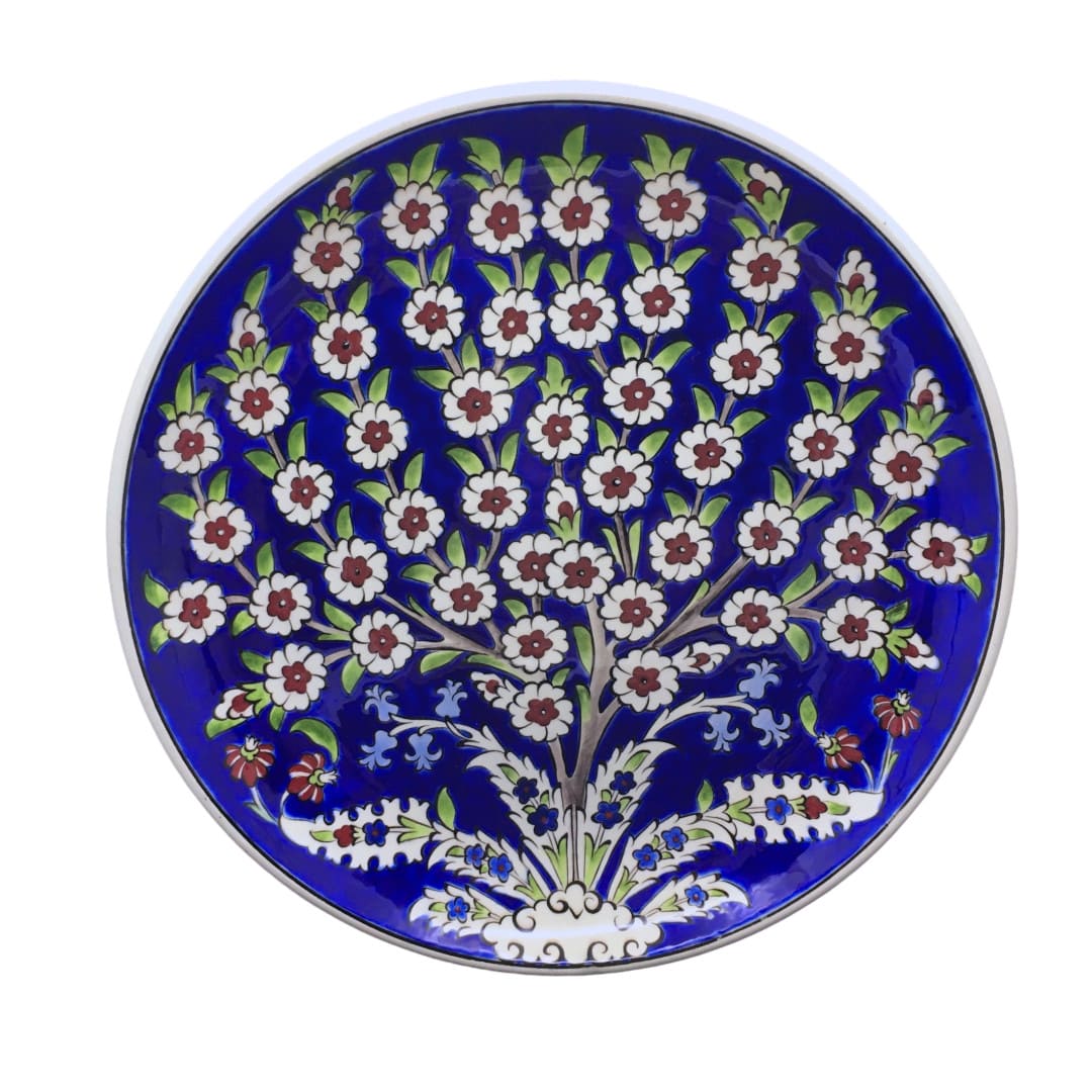 hayat-agaci-desenli-cini-tabak-1 Hayat Ağacı Desenli Çini Tabak