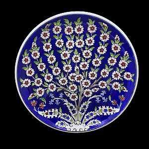 Hayat Ağacı Desenli Çini Tabak