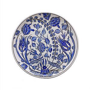 Bleu Blanc Çini Tabak Duvar Süsü