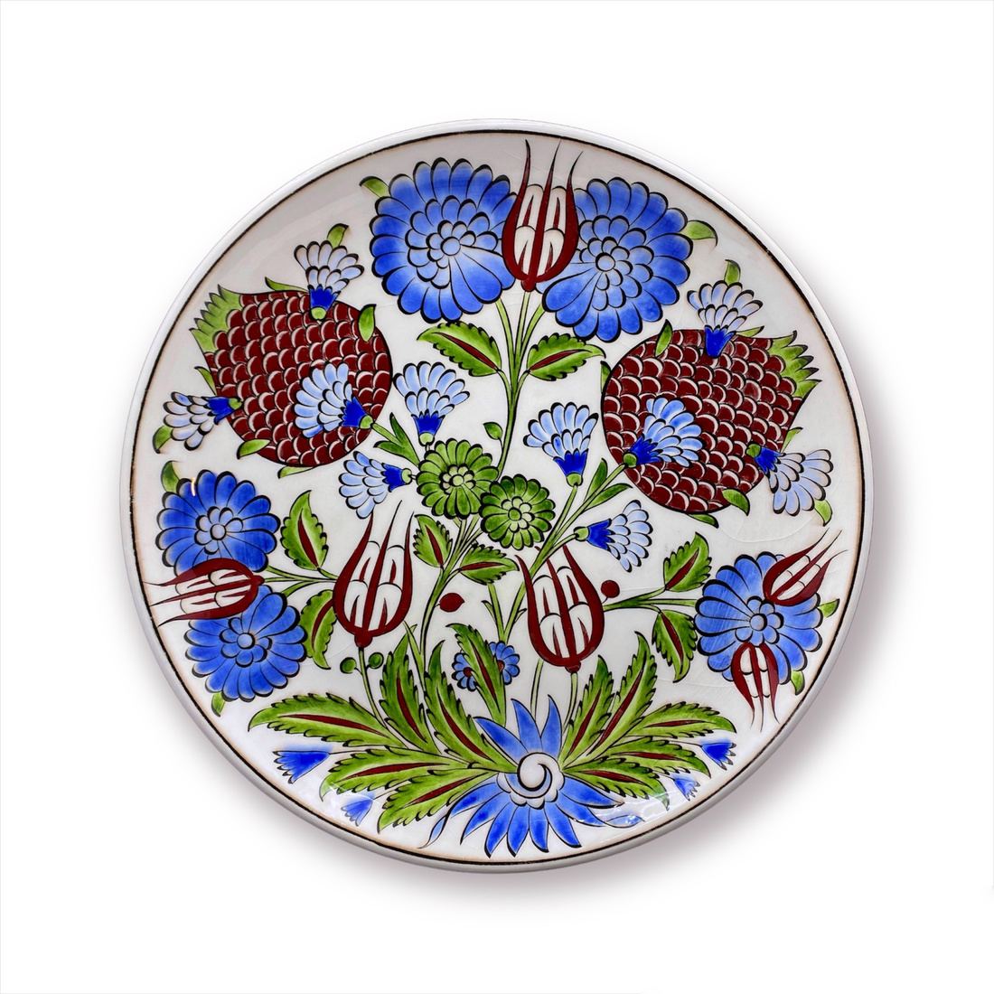 iznik-sam-isi-hediyelik-cini-tabak-1 İznik Şam İşi Hediyelik Çini Tabak