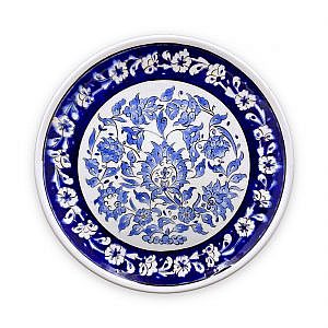 Rumi Desenli Bleu Blanc Çini Tabak