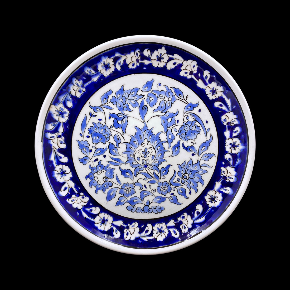 rumi-desenli-bleu-blanc-cini-tabak-2 Rumi Desenli Bleu Blanc Çini Tabak