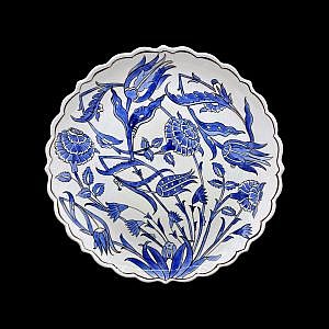 Blue Blanc Çini Hediyelik Tabak