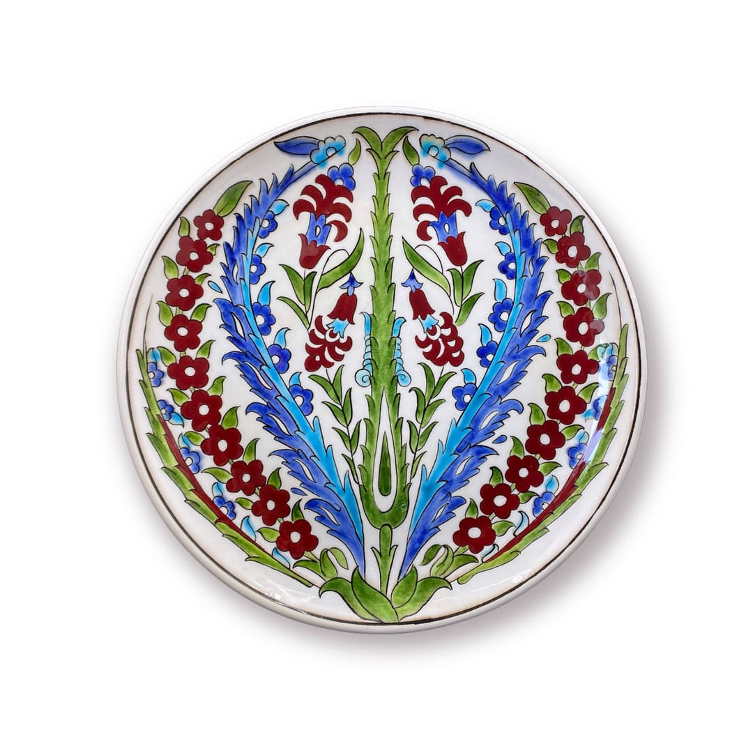 klasik-iznik-desenli-cini-tabak-1 Klasik İznik Desenli Çini Tabak