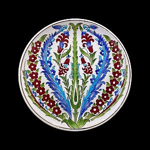 Klasik İznik Desenli Çini Tabak