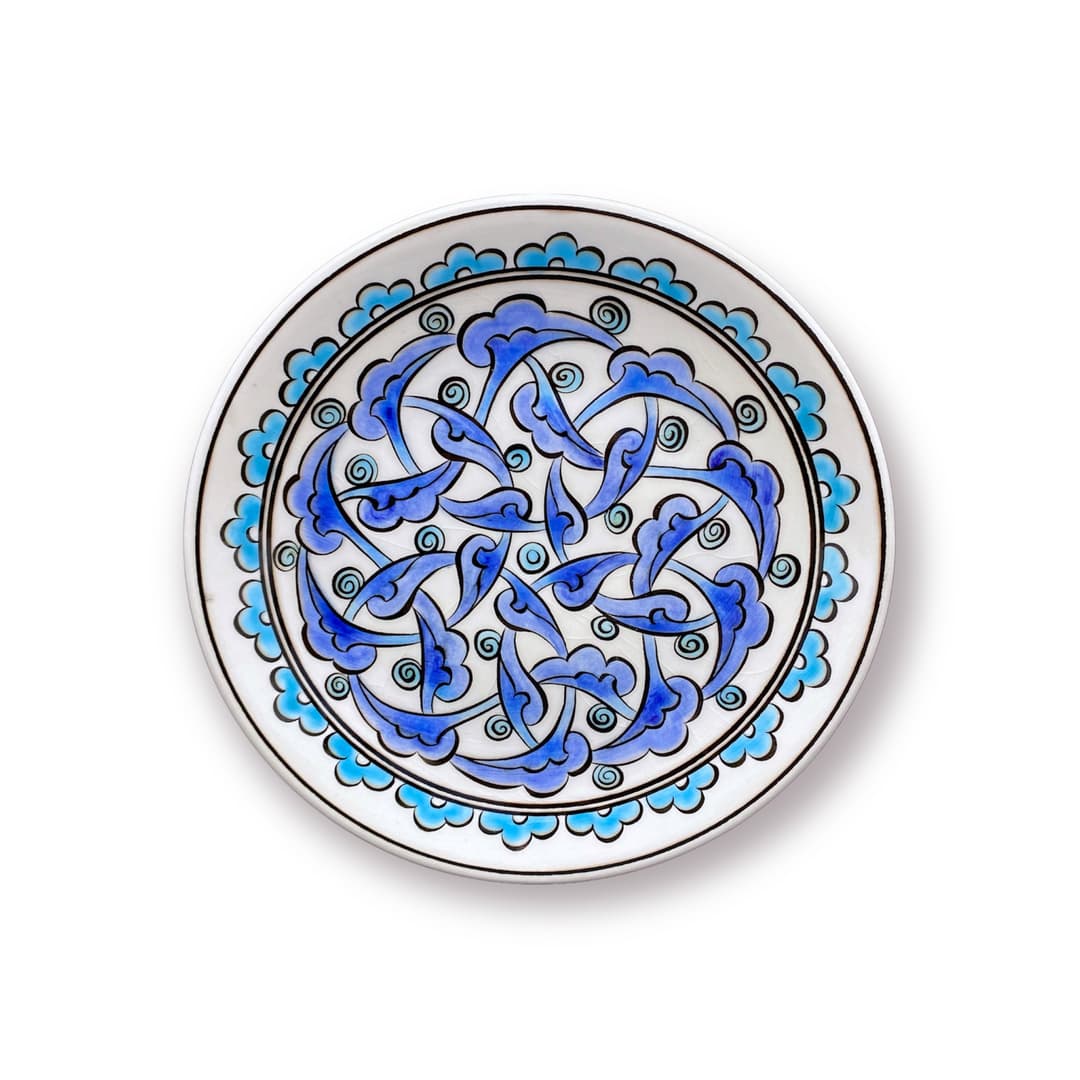klasik-rumi-desenli-cini-tabak-1 Klasik Rumi Desenli Çini Tabak