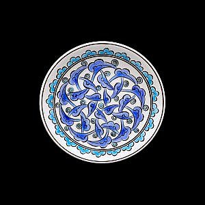 Klasik Rumi Desenli Çini Tabak