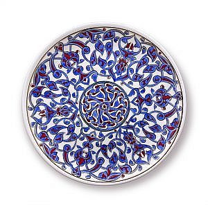 Rumi Desenli Çini Tabak Duvar Süsü