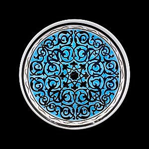 Rumi Desenli Turkuaz Hediyelik Çini Tabak