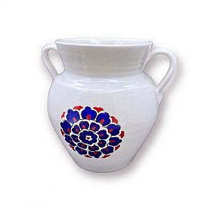İznik Çini Desenli Dekoratif Küp