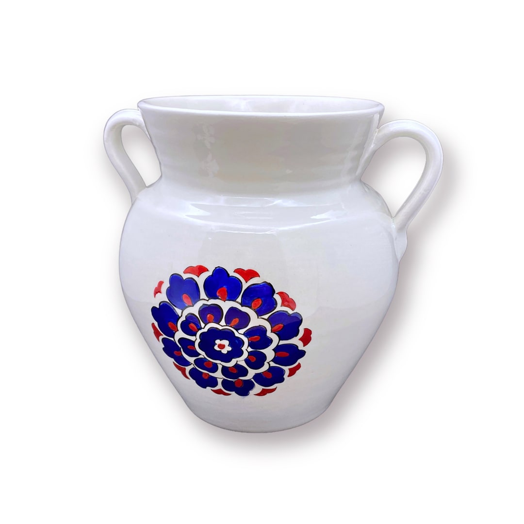 iznik-cini-desenli-dekoratif-küp-3 İznik Çini Desenli Dekoratif Küp
