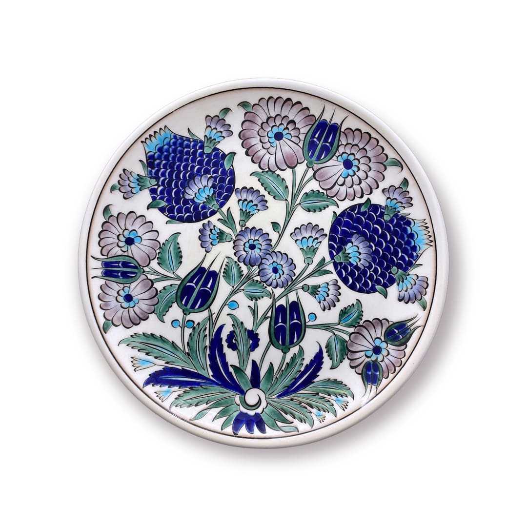 iznik-sam-isi-mangan-moru-hediyelik-tabak-1 İznik Şam İşi Mangan Moru Hediyelik Tabak