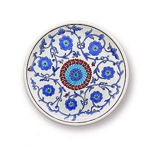 Klasik İznik Desenli Duvar Süsü Tabak