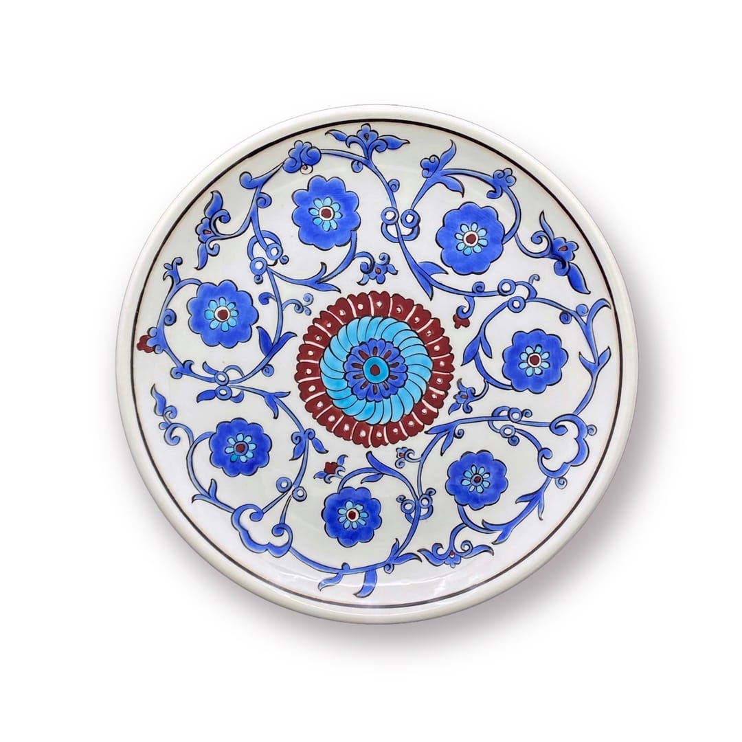 klasik-iznik-desenli-duvar-süsü-tabak-1 Klasik İznik Desenli Duvar Süsü Tabak