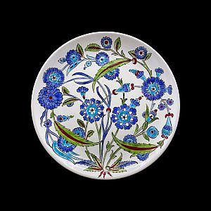 İznik Çini desenli Dekoratif Tabak