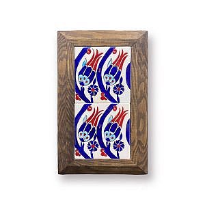 Lale Desenli Ahşap Çini Tablo