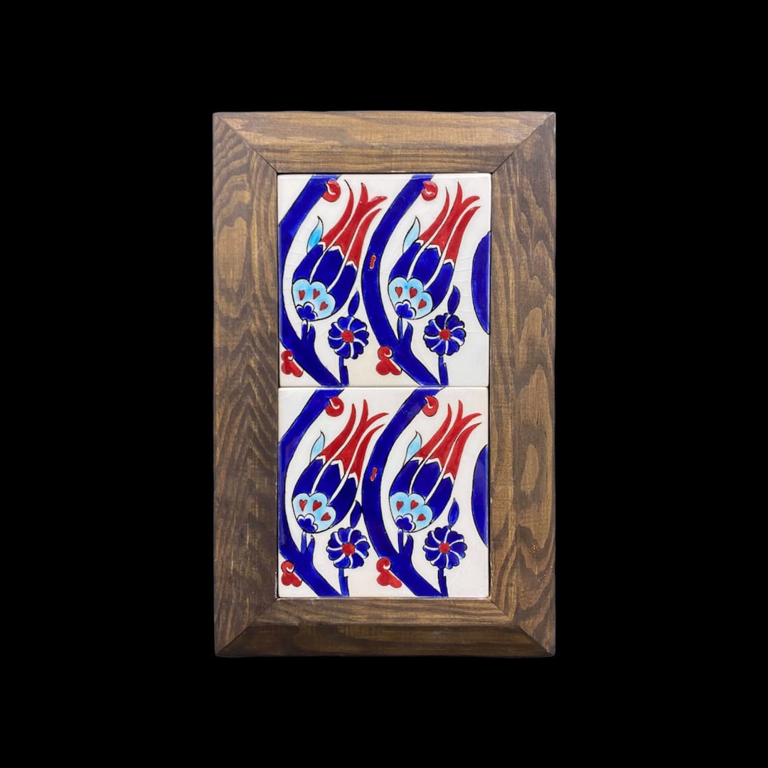 lale-desenli-ahsap-cini-tablo-2 Lale Desenli Ahşap Çini Tablo
