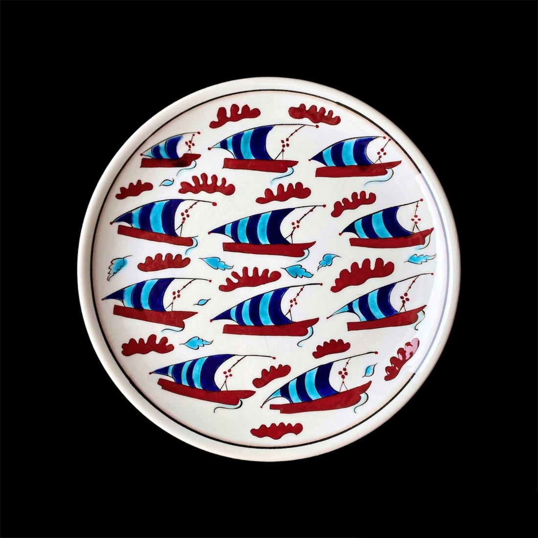 kalyon-desenli-kurumsal-cini-duvar-süsü-2 Kalyon Desenli Kurumsal Çini Duvar Süsü