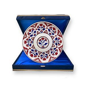 Kırmızı Klasik İznik Çini Tabak