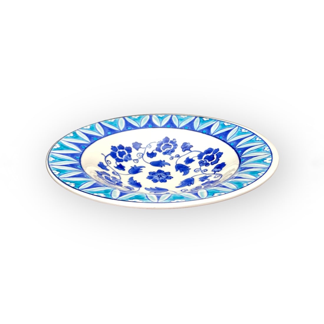 iznik-cini-desenli-mavi-beyaz-hediyelik-kase-1 İznik Çini Desenli Mavi Beyaz Hediyelik Kase