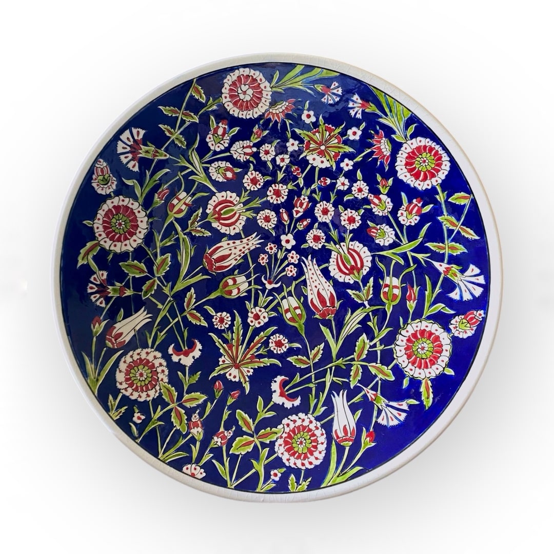 gece-bahcesi-desenli-cini-duvar-süsü-2 Gece Bahçesi Desenli Çini Duvar Süsü