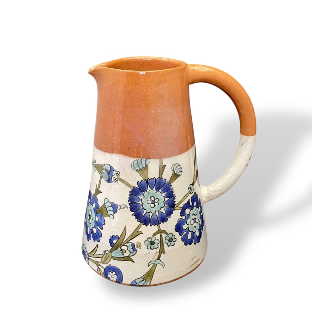 iznik-cini-desenli-seramik-sürahi-1 İznik Çini Desenli Seramik Sürahi
