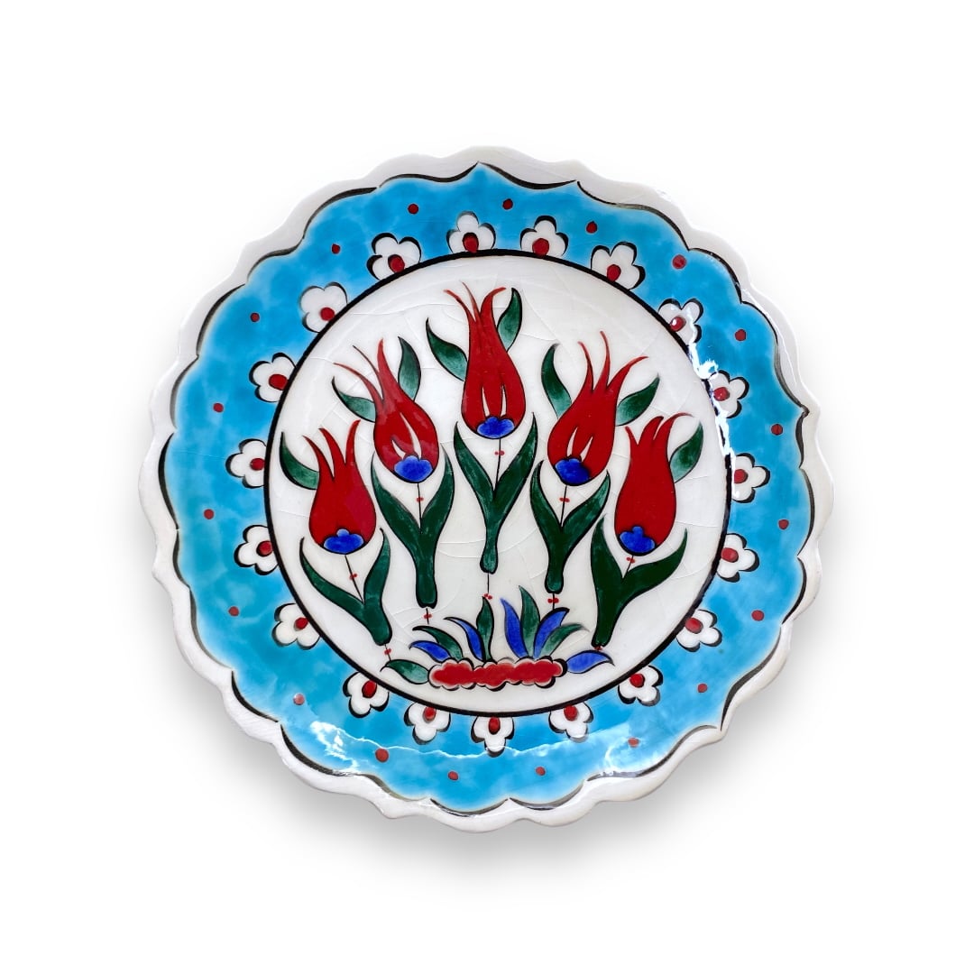 lale-baharı-iznik-cini-tabak-3 Lale Baharı İznik Çini Tabak