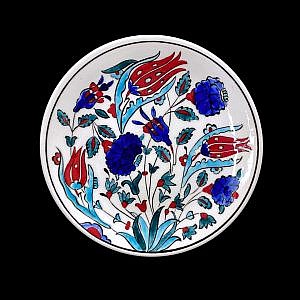 Saray Çiçekleri İznik Çini Tabak