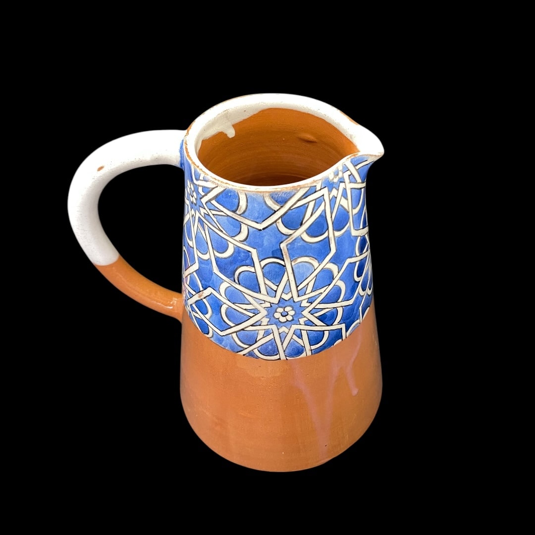 selcuklu-motifli-cini-seramik-sürahi-2 Selçuklu Motifli Çini Seramik Sürahi