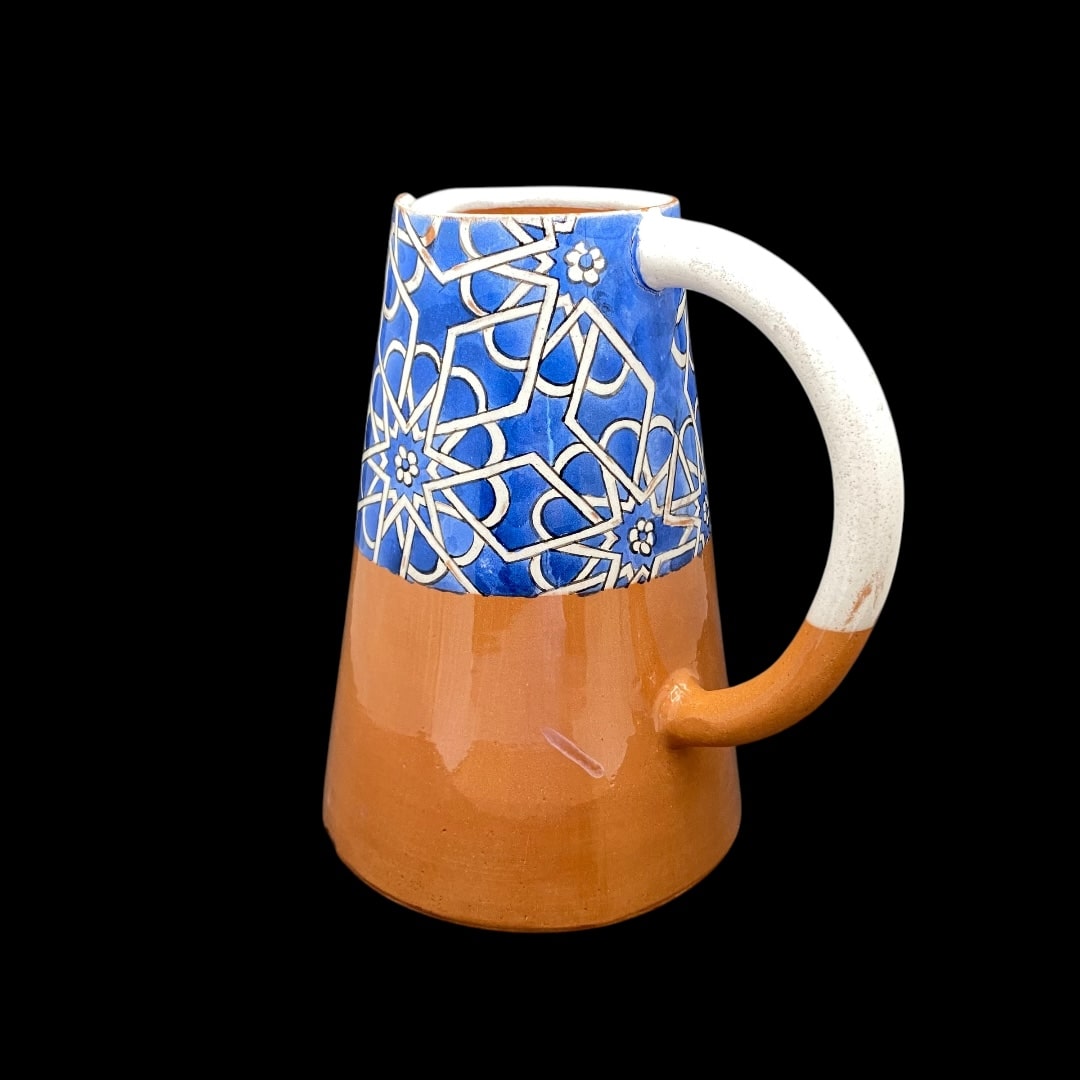 selcuklu-motifli-cini-seramik-sürahi-4 Selçuklu Motifli Çini Seramik Sürahi