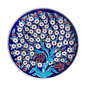 İznik Hayat Ağacı Motifli Çini Tabak