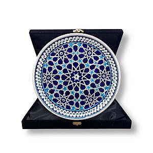 Selçuklu Yıldızı Desenli Çini Hediyelik Tabak