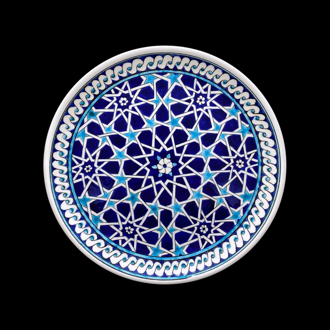 selcuklu-yildizi-desenli-cini-hediyelik-tabak-2 Selçuklu Yıldızı Desenli Çini Hediyelik Tabak